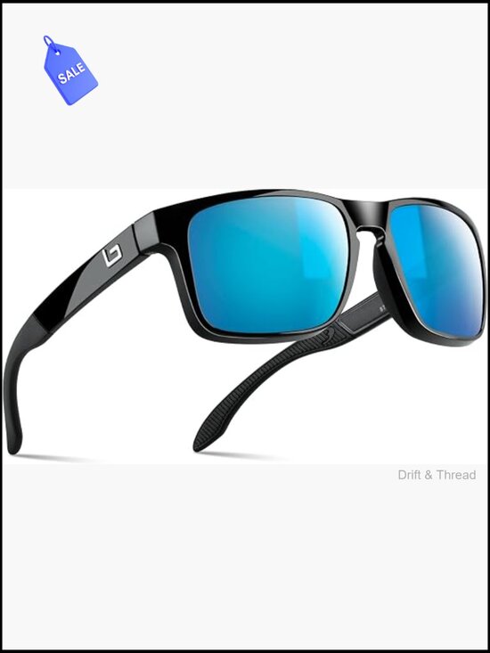 Square Unisex Sunglasses Corning Glass UV400 Polarized Nylon Spring Hinge main image 5